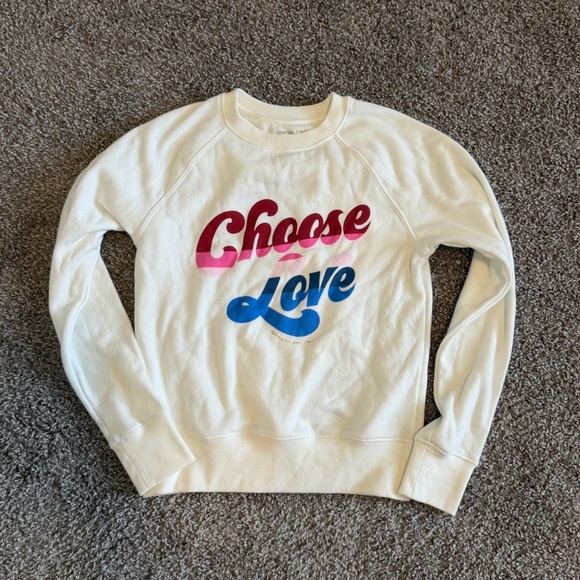 Spiritual Gangster Other - NWOT Spiritual Gangster girls Choose Love light weight sweater size small 10